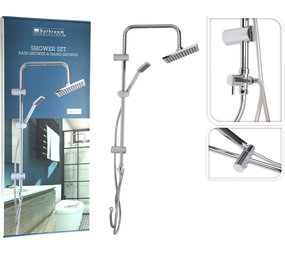 Relaxwonen - Regendouche set chrome met handdouche - Extra stevig Relaxwonen - Regendouche set chrome met handdouche - Extra stevig