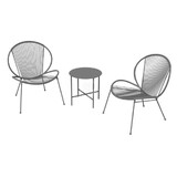 Relaxwonen - tuinset - zwart - tafel + 2 stoelen Relaxwonen - tuinset - zwart - tafel + 2 stoelen