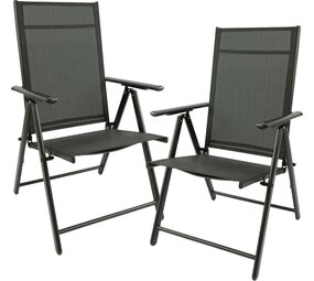 Relaxwonen Tuinstoelen 2 stuks - 7 standen - antraciet - aluminium tuinstoel - tuinstoel - tuinstoel inklapbaar - verstelbare stoel Relaxwonen Tuinstoelen 2 stuks - 7 standen - antraciet - aluminium tuinstoel - tuinstoel - tuinstoel inklapbaar - verstelbare stoel