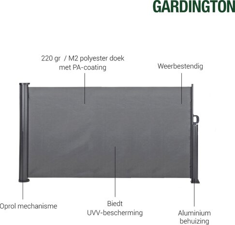 Relaxwonen Windscherm Uittrekbaar – Weerbestendig – Zonnescherm met UV Bescherming – Tuin Meubelen – Camping Artikelen – Zomer – Ruimtebesparend en Makkelijk te Installeren - Antraciet – 160 X 300 cm Relaxwonen Windscherm Uittrekbaar – Weerbestendig – Zonnescherm met UV Bescherming – Tuin Meubelen – Camping Artikelen – Zomer – Ruimtebesparend en Makkelijk te Installeren - Antraciet – 160 X 300 cm