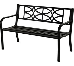 Relaxwonen Relaxwonen Tuinbank Ruben – Metaal – Zwart – 127x60x80 cm - Extra stevig Relaxwonen Relaxwonen Tuinbank Ruben – Metaal – Zwart – 127x60x80 cm - Extra stevig