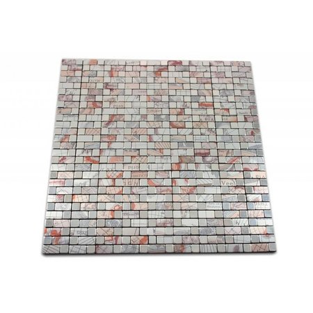 Luxury Tiles SELF ADHESIVE MOSAIC Tiles- Renaissance - copper / blue / gray