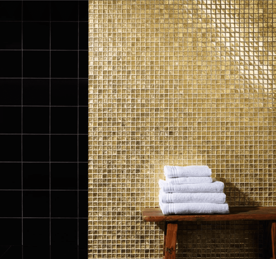 Stone Gold Glass Mosaic Tile Luxury Tiles