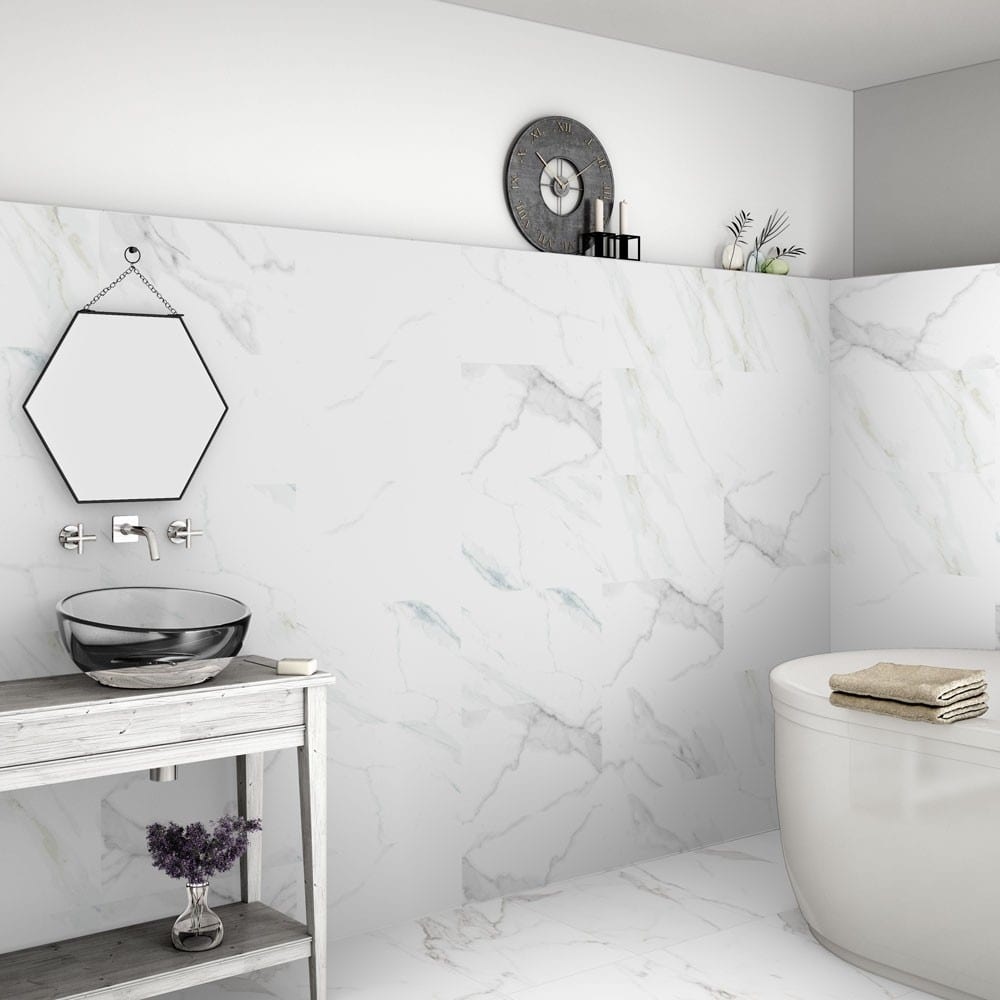 Calacatta Marble Effect 60x30 Matt Tiles - Luxury Tiles