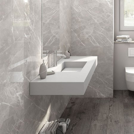 Luxury Tiles Pearl Matt Marble Effect 75x37 Porcelain Tile