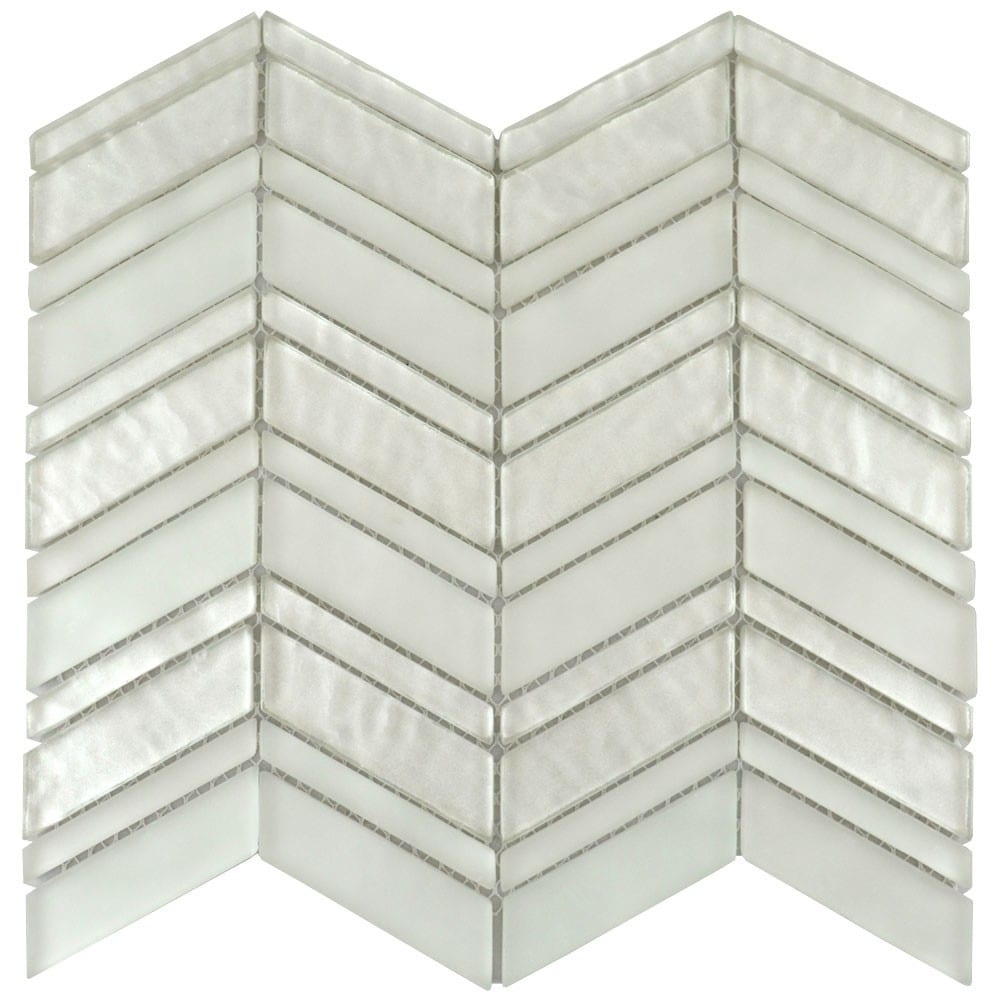 Luxury Tiles Chevron Archway White Mosaic Tile