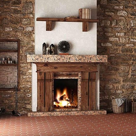 Luxury Tiles Red Plain 15x15 Hexagon Quarry Tiles