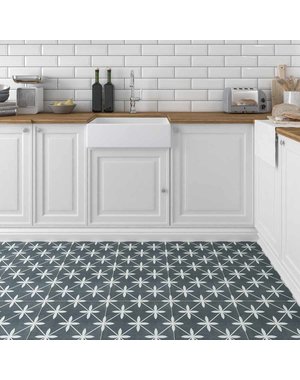 British Ceramic Tiles Wicker Charcoal Floor and Wall Tile 33x33cm