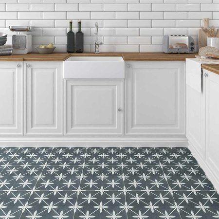 British Ceramic Tiles Wicker Charcoal Floor and Wall Tile 33x33cm