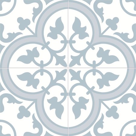 British Ceramic Tiles Charter Powder Blue classic pattern wall and floor tile