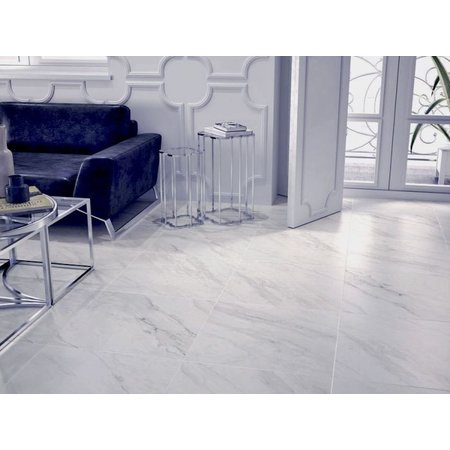 Luxury Tiles Calacatta Matt White Marble Effect Porcelain Tile 60cm x 60cm