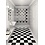 Luxury Tiles Soho checkered Square black and white floor tiles 316 x 316 mm