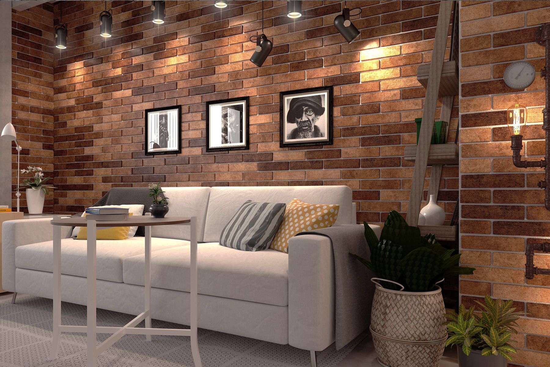 New York Red Brick Effect Wall 60 X 250 Tile Luxury Tiles