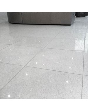 Luxury Tiles Shimmer Blanco White Sparkling Quartz Tile