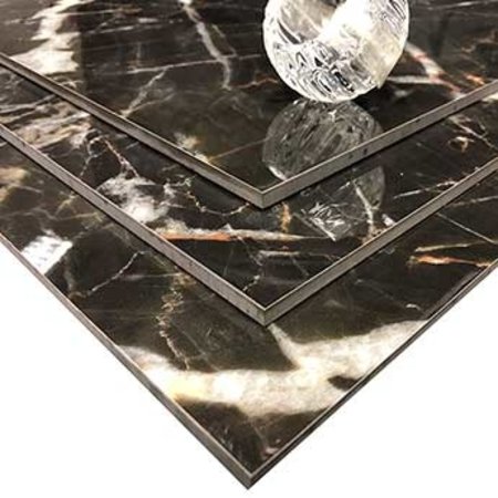Black Marble Effect Vein Porcelain 600 X 600 Mm Tile Luxury Tiles
