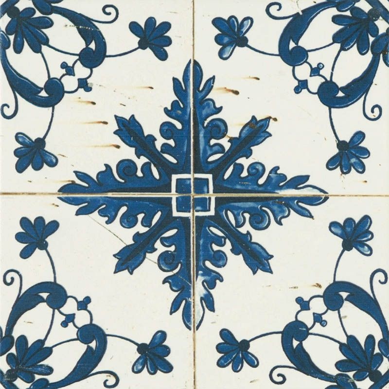 Vintage Moroccan pattern wall and floor 200 x 200 mm tile - Luxury Tiles