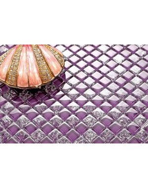 Luxury Tiles Purple Frost Glass Mix Mosaic Tile