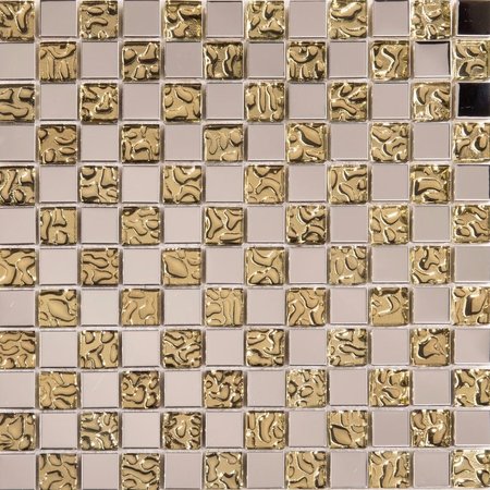 Luxury Tiles Gold Leopard Mosaic 30x30cm Sheet