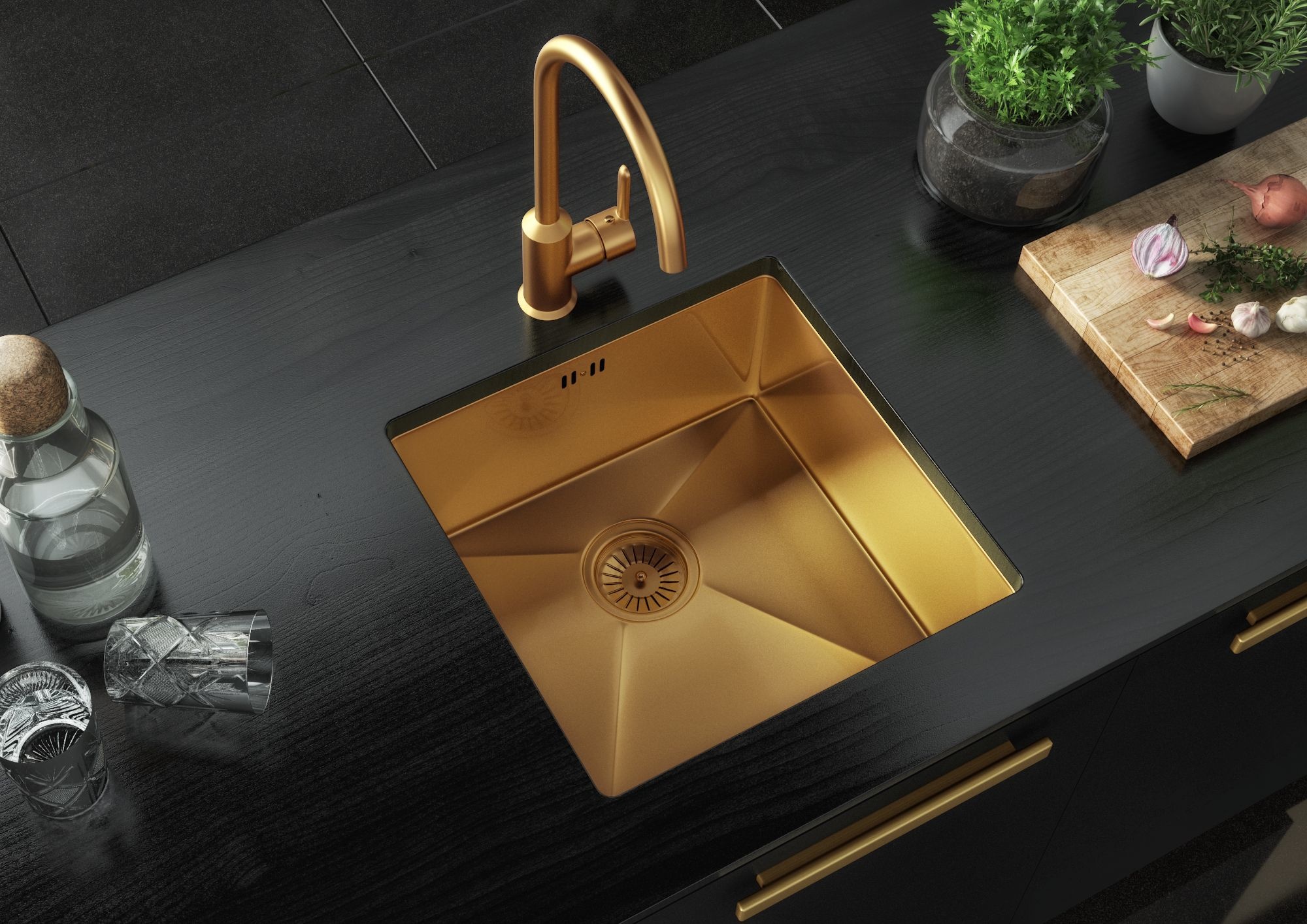 gold undermount kitchen sink