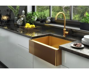 Midas Statement Gold Kitchen Sink Luxury Tiles