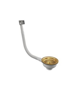 Ellsi Ellsi Elite Gold Basket Strainer with Overflow