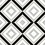 Luxury Tiles Scarlet Black and White Lined Diamond Floor and Wall Tile