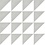 Luxury Tiles Aspen Light Grey and White Triangle Porcelain 200x200 Tile