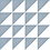 Luxury Tiles Aspen Blue and White Triangle Porcelain 200x200 Tile