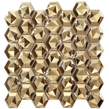 Avatar Gold Hexagon mosaic tile