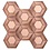 Luxury Tiles Brushed Copper Hexagon Mosaic Tile