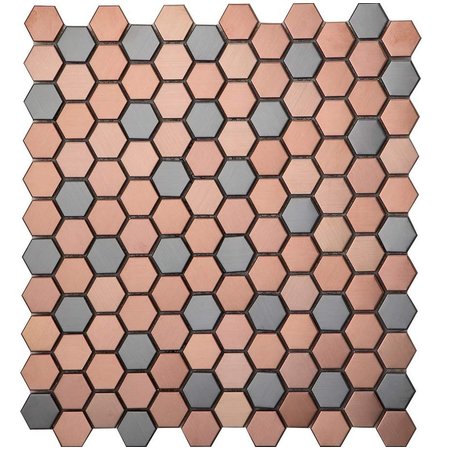 Luxury Tiles Bronze Hexagon Hive Mix Mosaic 290x306mm Tile