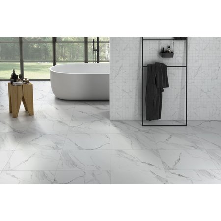 Luxury Tiles Carrara Parka Matt Marble Tile 60x60cm