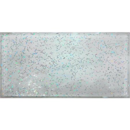 Luxury Tiles Transparent White Glass Glitter Metro tile 7.5x15cm