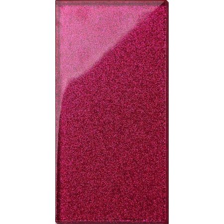 Luxury Tiles Pink Glass Glitter Metro tile 7.5x15cm