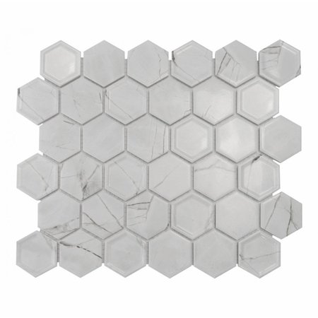 Luxury Tiles White Hex Marble Decor Mosaic Tile