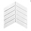 Luxury Tiles Chevron Gloss white decor tile