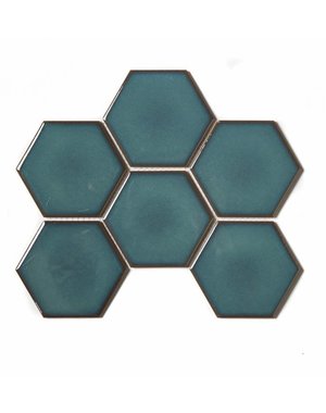 Luxury Tiles Hex Bay Green Mosaic Sheet