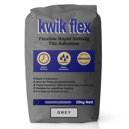 Luxury Tiles Kwik Flex Grey Floor Tile Adhesive