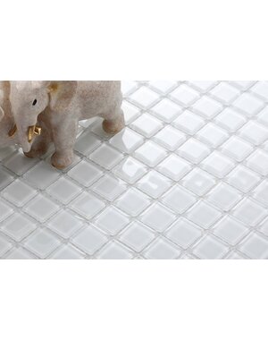 Luxury Tiles White Glass Mosaic Tile