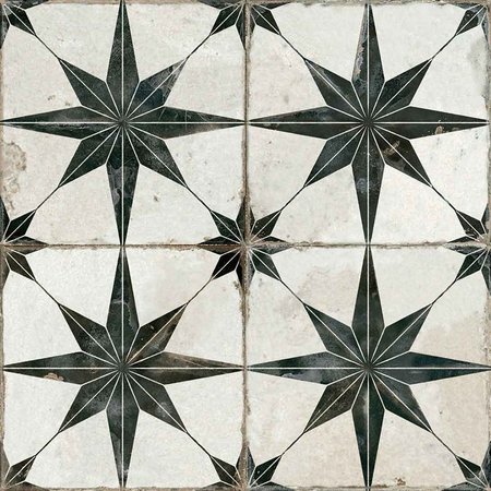 Luxury Tiles Astral Black Star Floor and Wall Tile 45x45cm