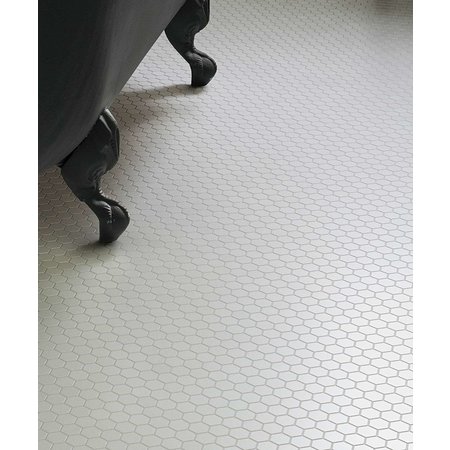 Shapes Hexagon Matt White Mosaic Tile