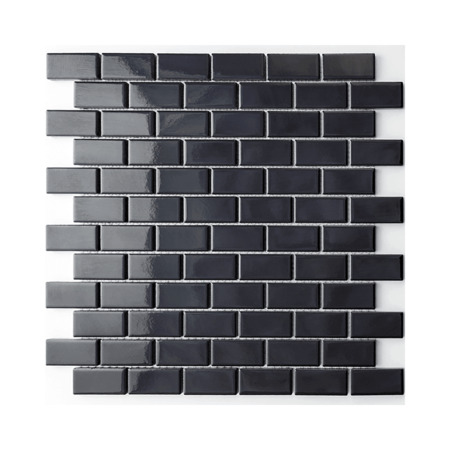 Luxury Tiles Jubilee Black Metro Mosaic Tile 300x300mm