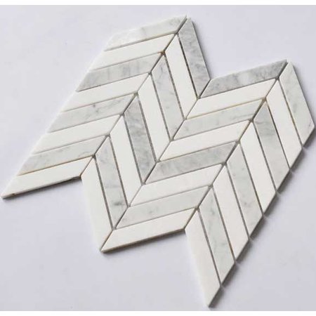 Ca' Pietra Hamptons Chevron Marble Mosaic Tile