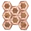 Luxury Tiles Brushed Gold Hexagon Mosaic Tile