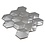 Luxury Tiles Avatar Silver Hexagon mosaic tile