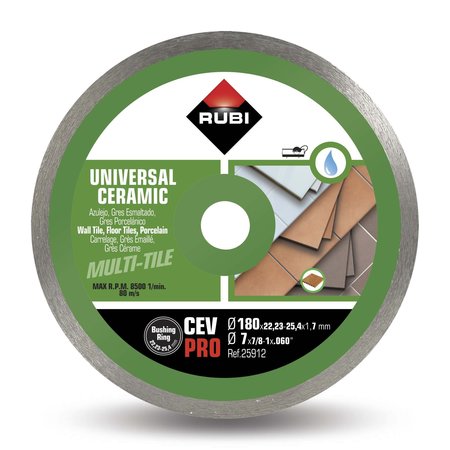 Rubi Tools CEV 180 Pro Ceramic Tiles Diamond Blade