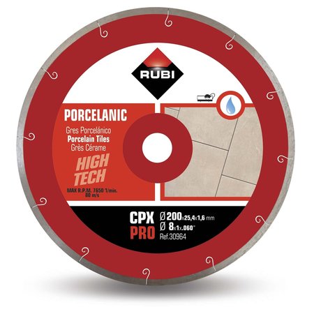 Rubi Tools CPX 200mm Porcelain Tile Diamond Blade