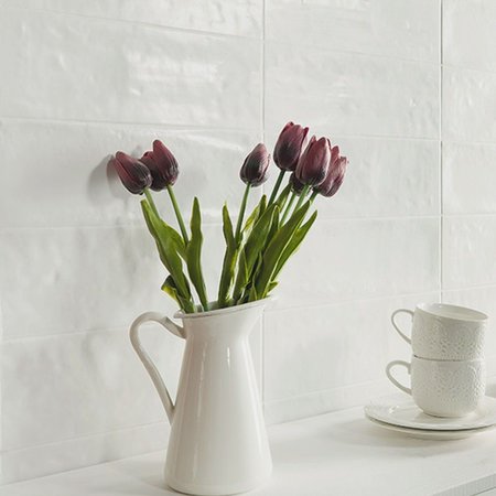 Luxury Tiles Artisan White Metro Wall Tile 100x300mm