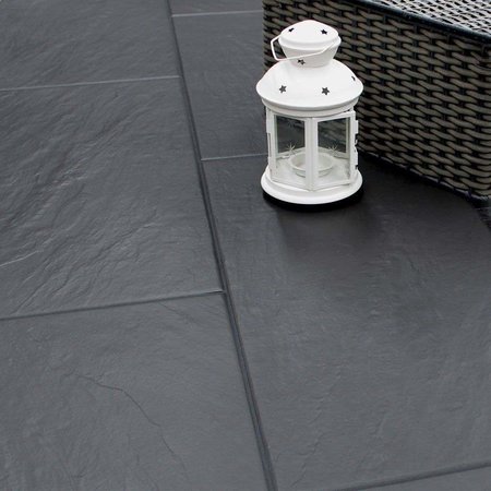 Luxury Tiles Deep Black Riven Sate Wall and Floor Tile
