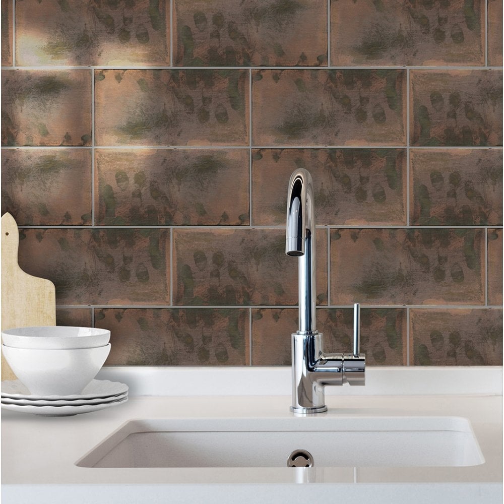 Rustic Copper Decor Metro Wall Tile 100x300mm Luxury Tiles